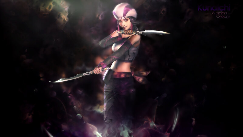 Kunoichi warrior with dual blades