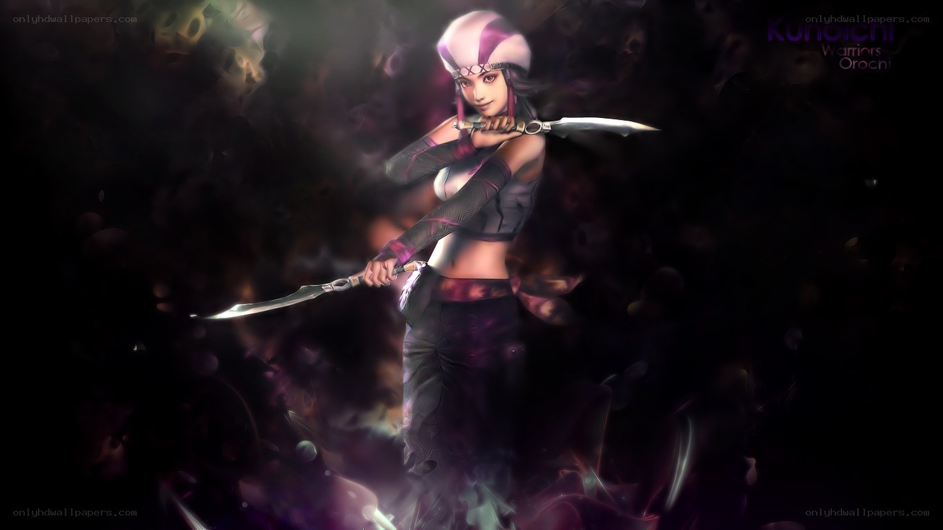 Kunoichi warrior with dual blades