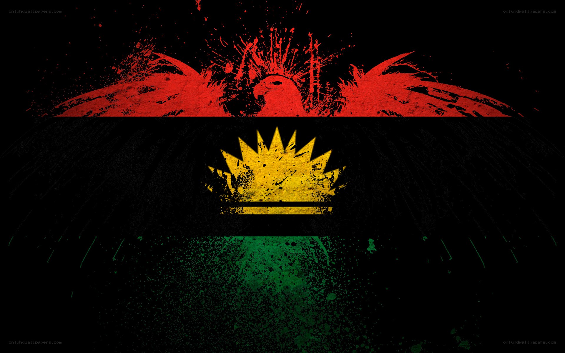 Kurdish flag with grunge effect