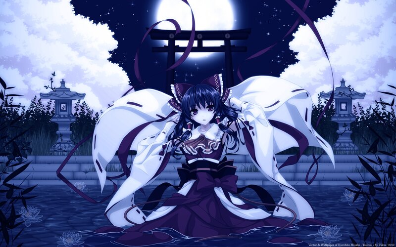 Kurehito Misaki in a moonlit garden