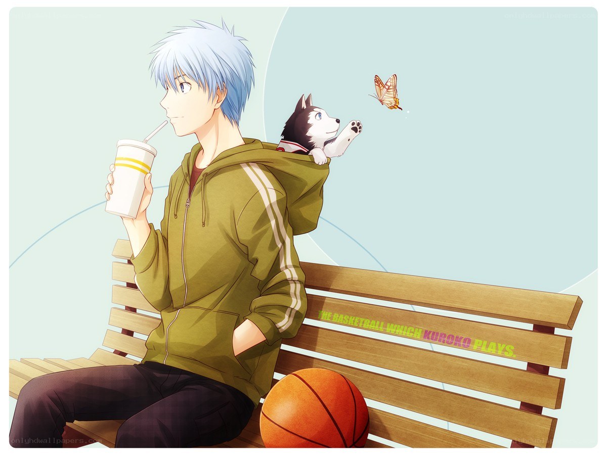Kuroko sitting on a bench