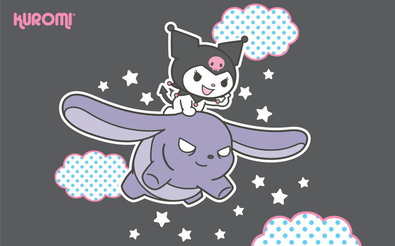 Kuromi Riding a Purple Creature