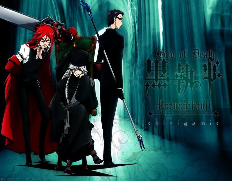 Kuroshitsuji characters in a dark forest
