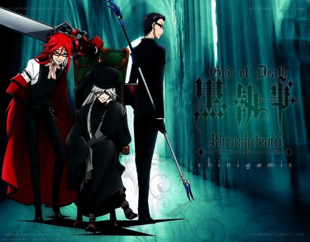 Kuroshitsuji characters in a dark forest