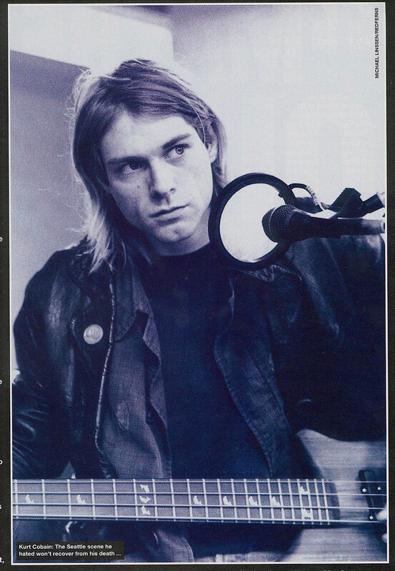 Kurt Cobain in studio