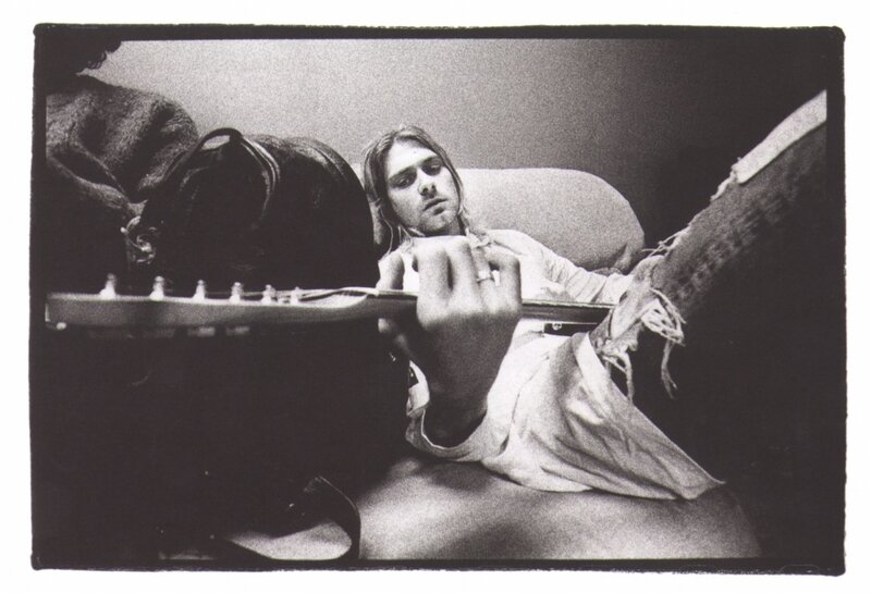 Kurt Cobain on a couch