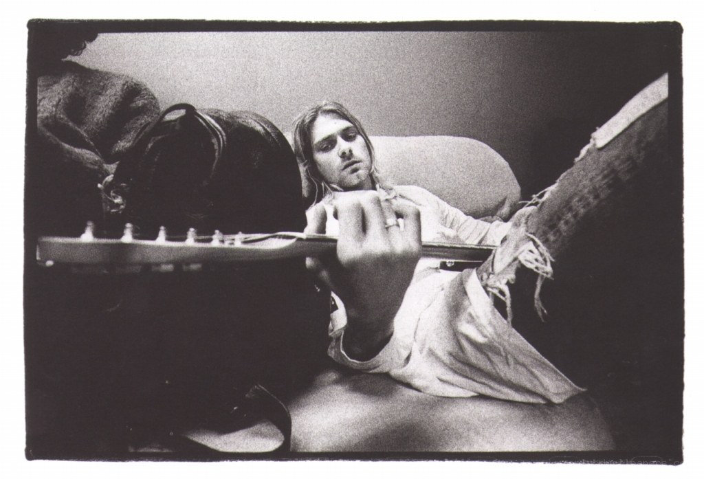 Kurt Cobain on a couch