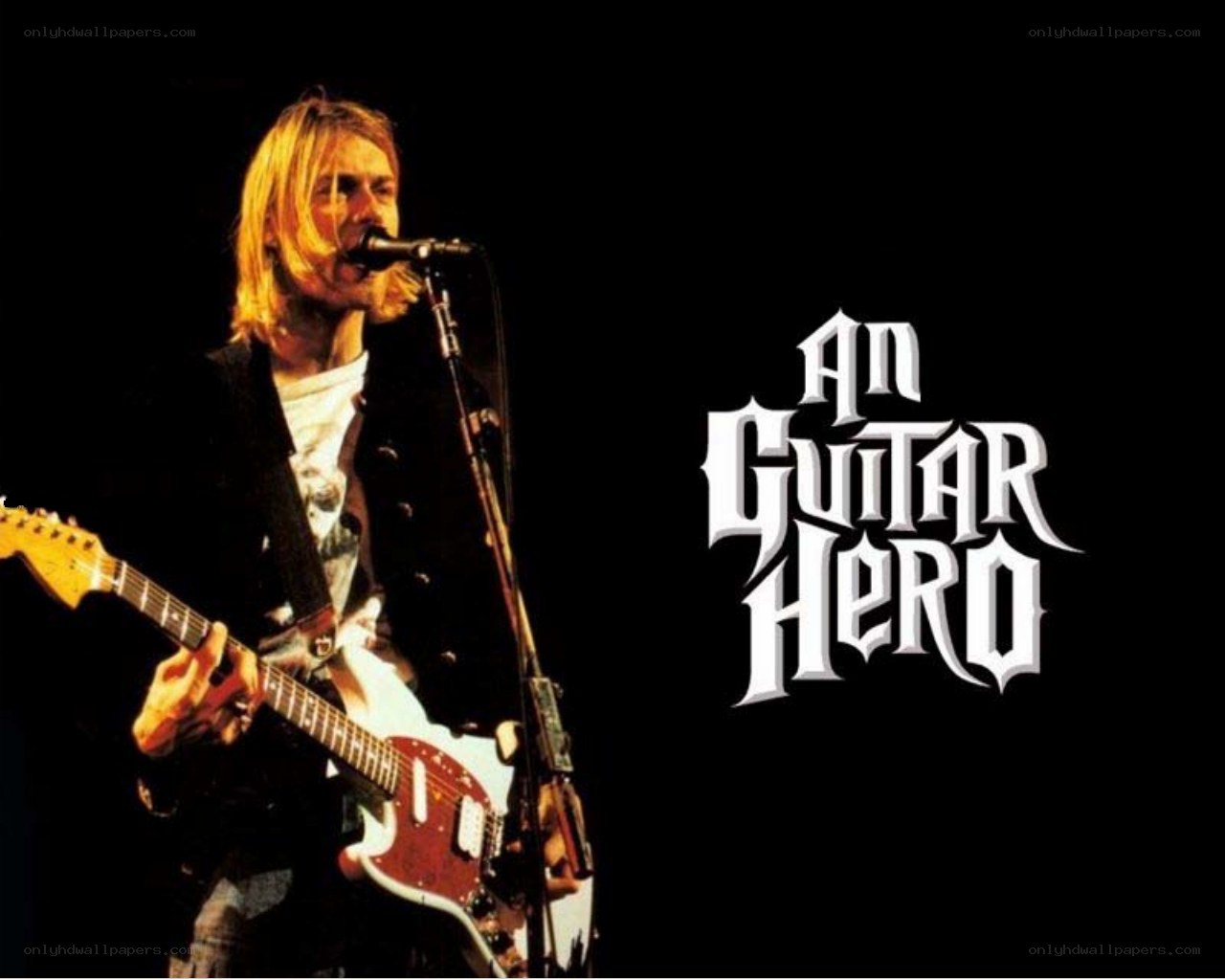 Kurt Cobain performing live