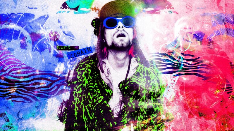 Kurt Cobain psychedelic portrait