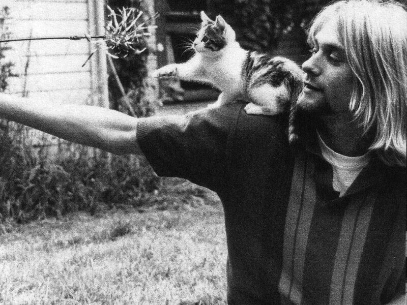 Kurt Cobain with Cat