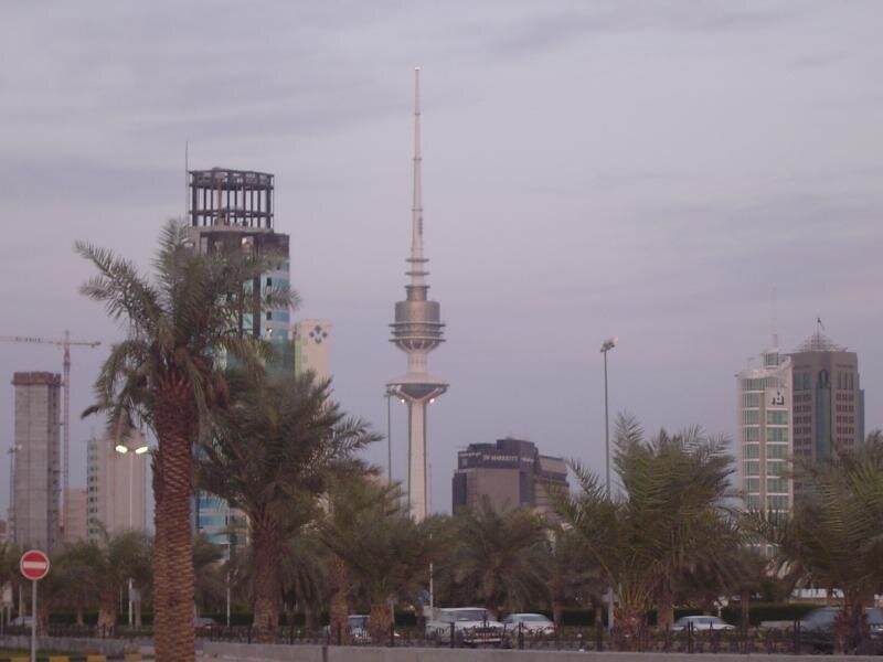 Kuwait City skyline with tower