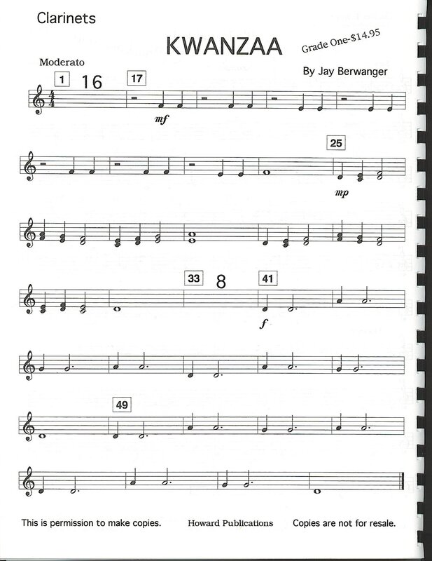 Kwanzaa clarinet sheet music