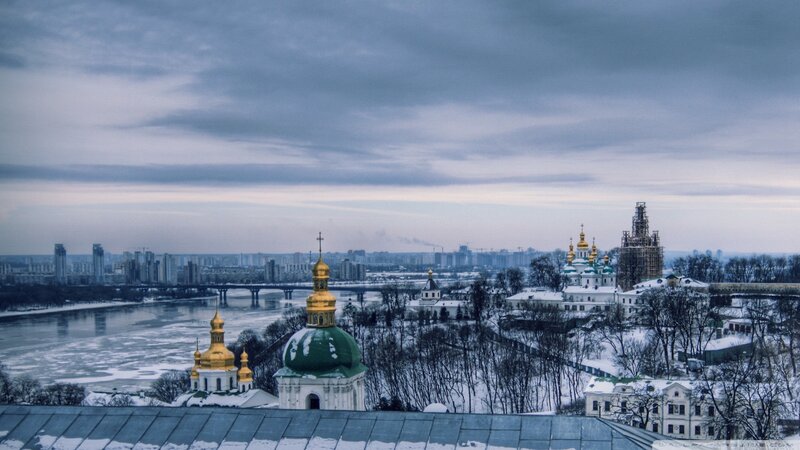 Kyiv Cityscape in Winter