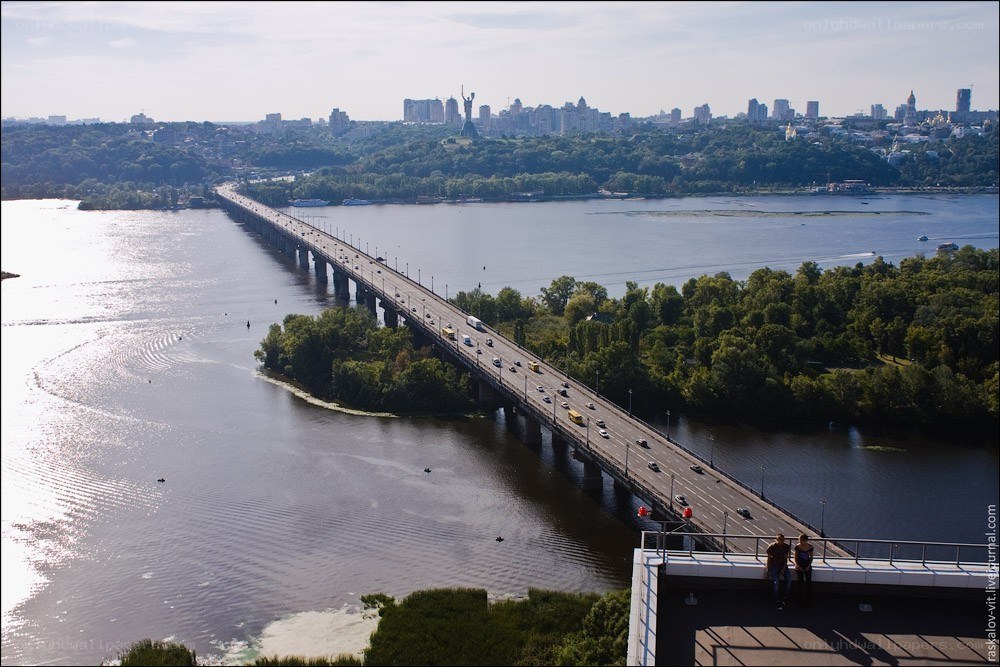 Kyiv cityscape with Dnipro River