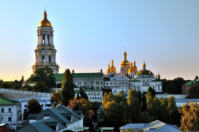 Kyiv Pechersk Lavra at sunset