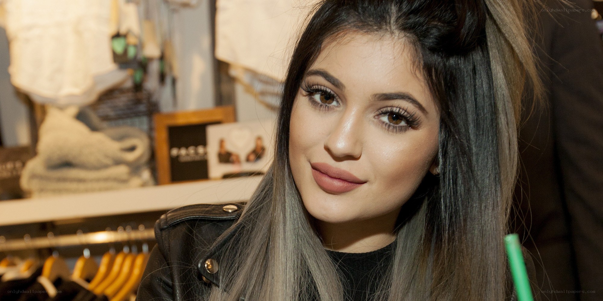 Kylie Jenner in a clothing store
