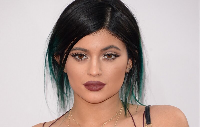 Kylie Jenner with green hair
