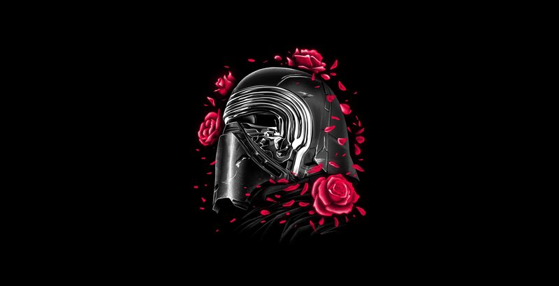 Kylo Ren Helmet — Black, Dramatic
