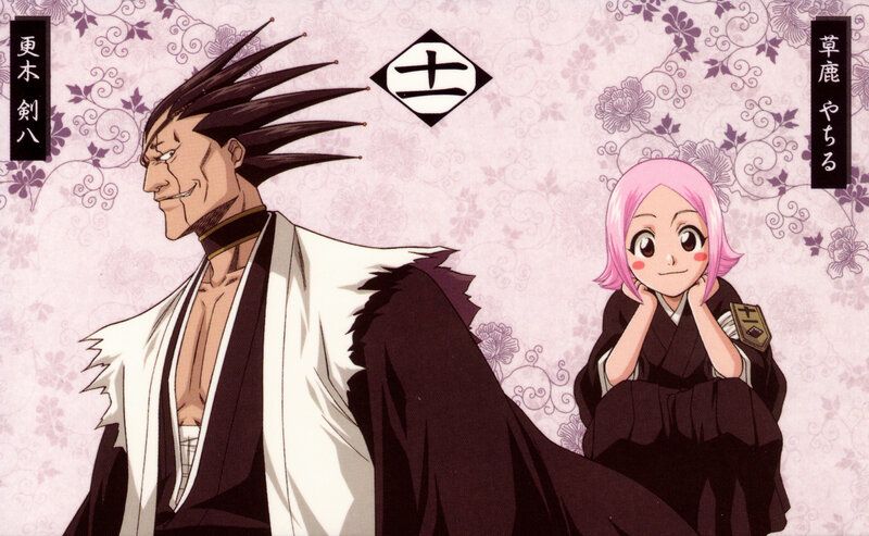 Kyoraku and Yachiru in uniform