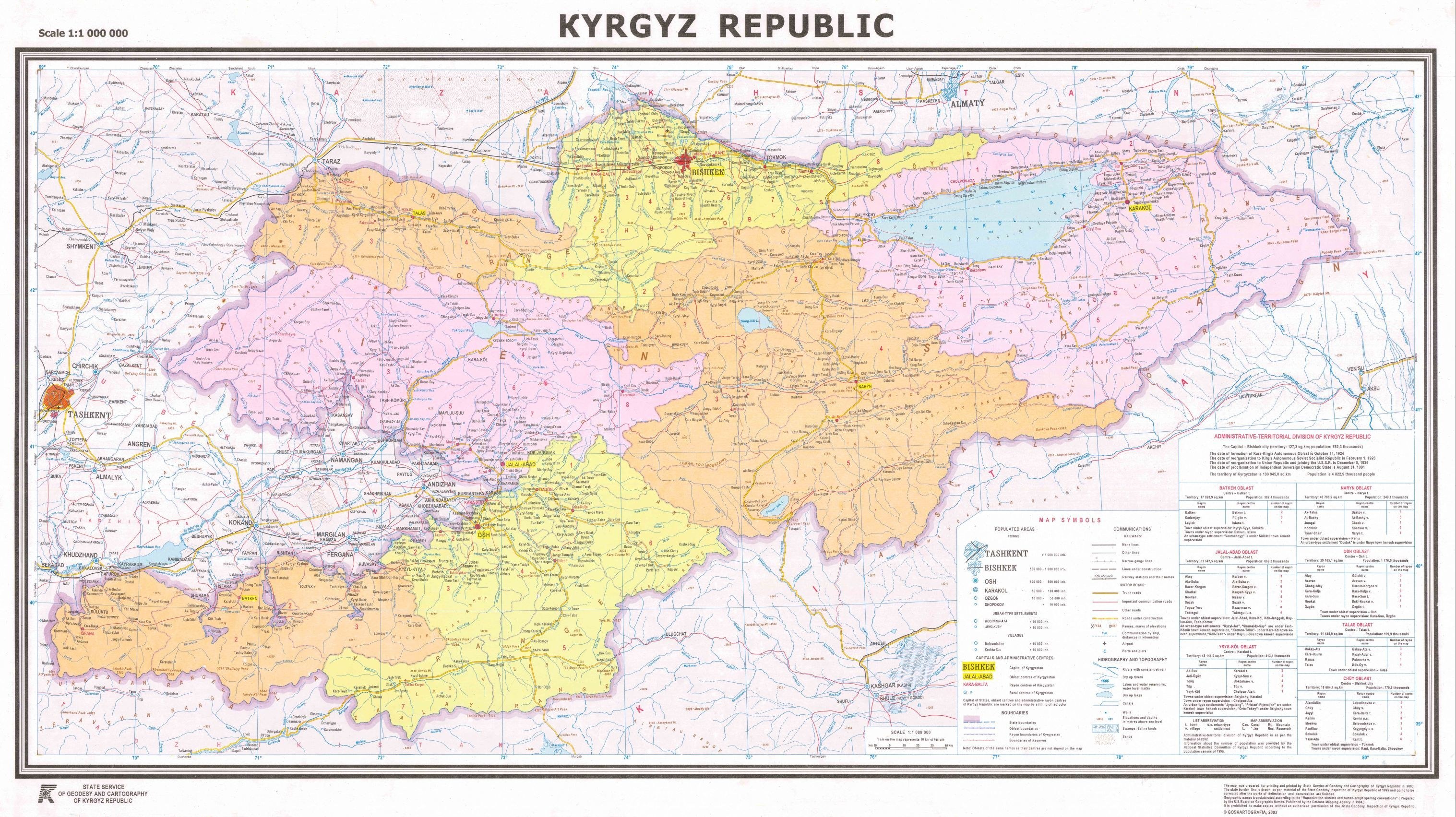 Kyrgyz Republic map