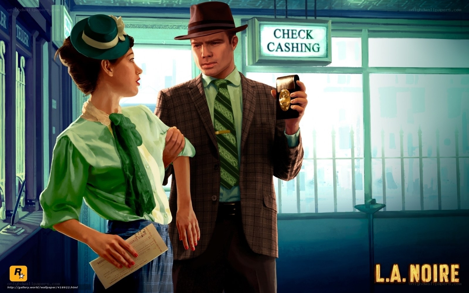 L.A. Noire bank scene