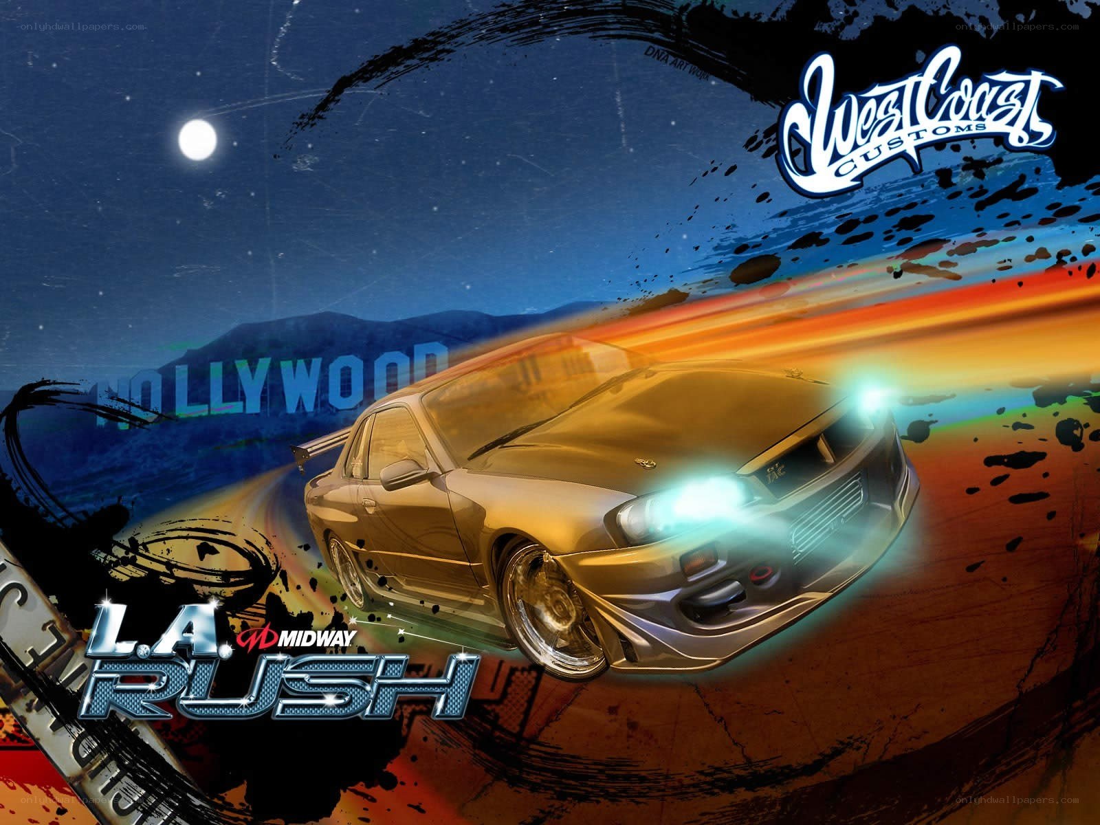 L.A. Rush car racing game art