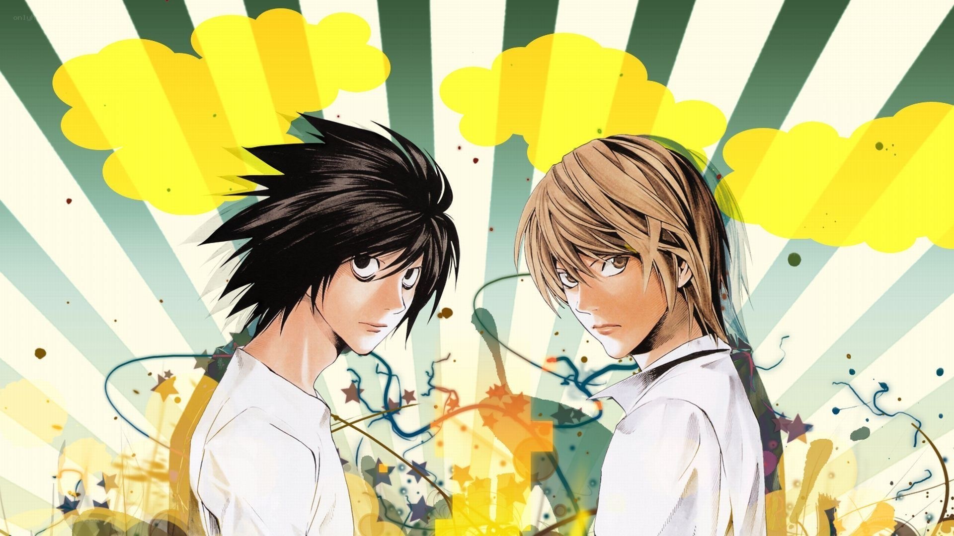 L and Light facing each other
