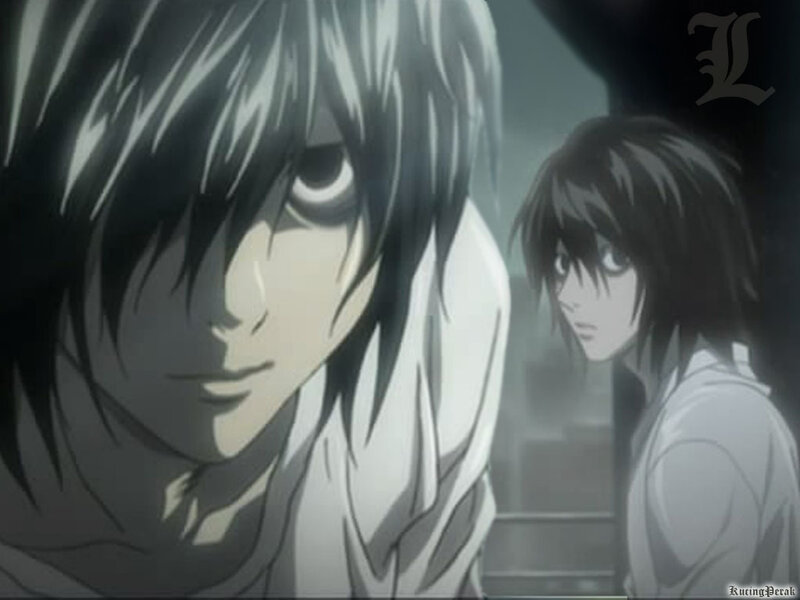L and Light in a dim room