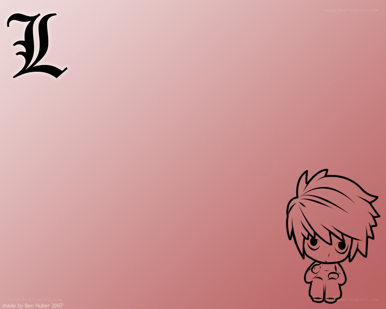 L Lawliet chibi wallpaper