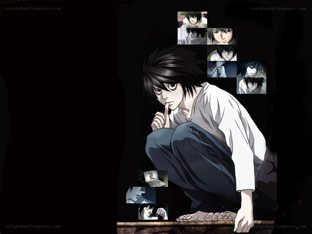 L Lawliet contemplative collage
