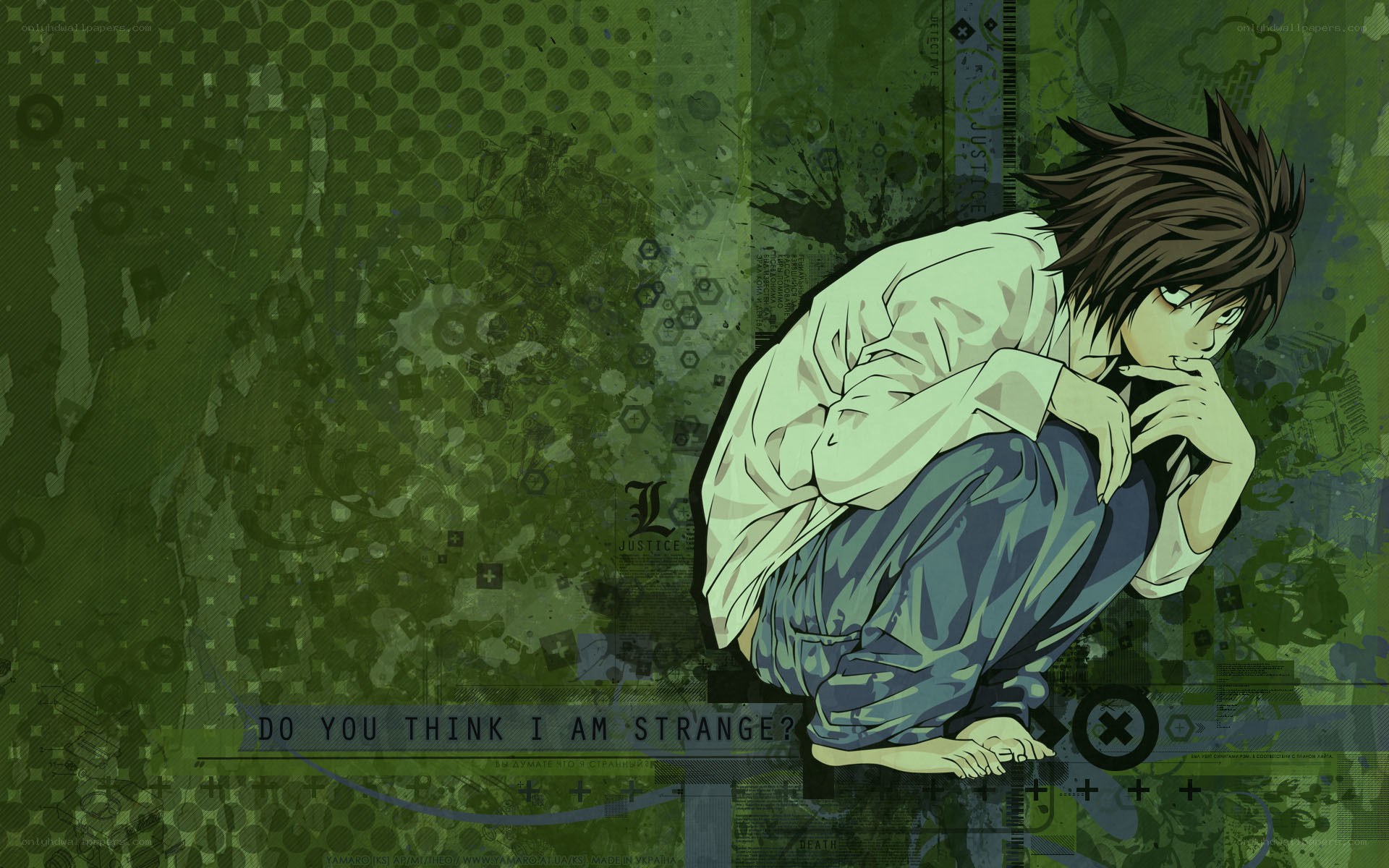 L Lawliet contemplative scene