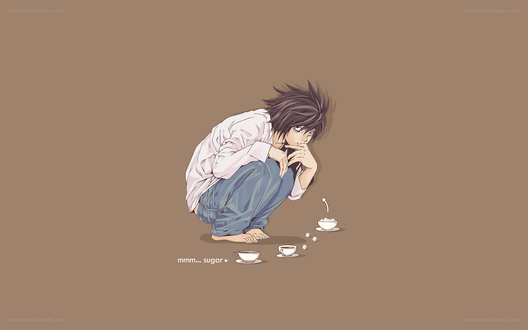 L Lawliet eating sugar