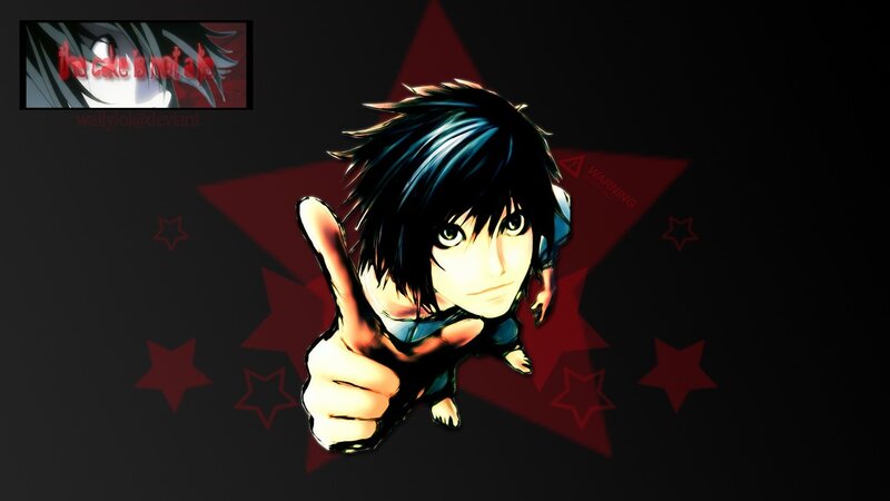 L Lawliet gives a thumbs-up