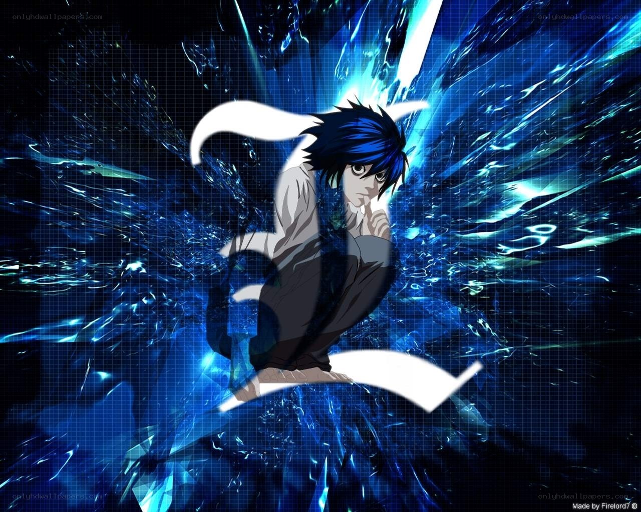 L Lawliet in blue energy