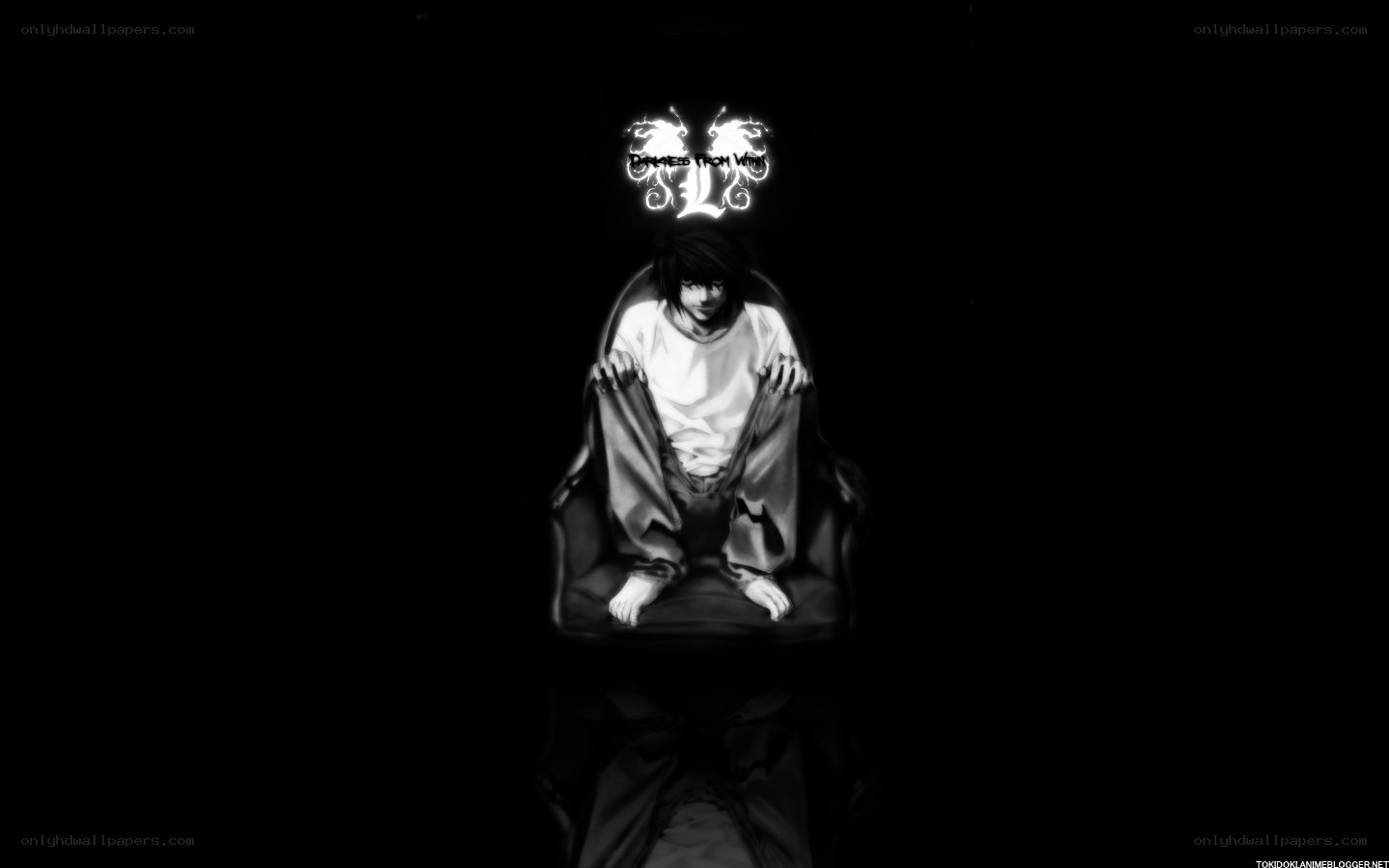 L Lawliet in dark room