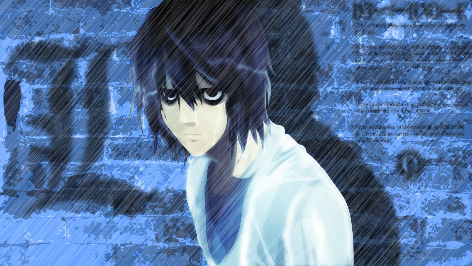 L Lawliet in the rain