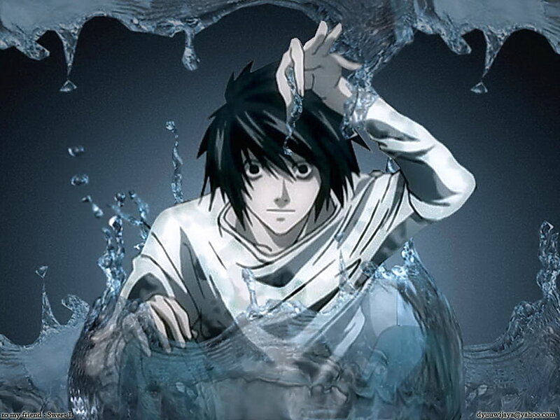 L Lawliet in water