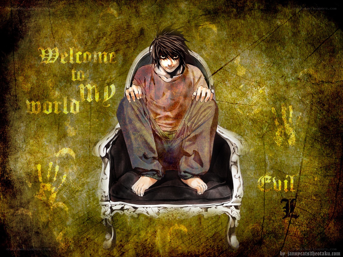 L Lawliet on a throne