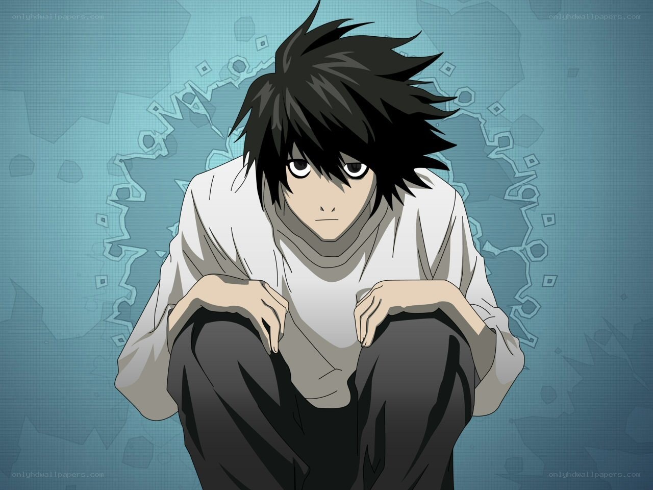 L Lawliet sitting on floor
