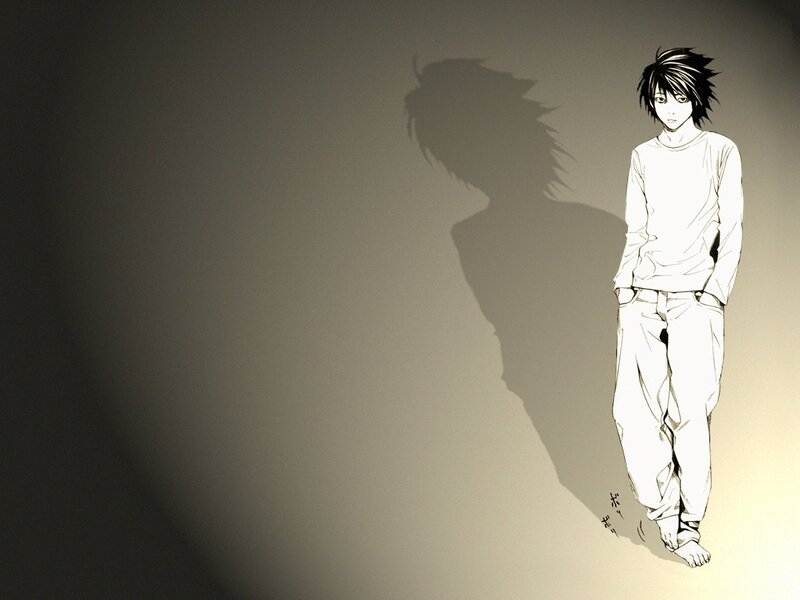 L Lawliet standing in shadow
