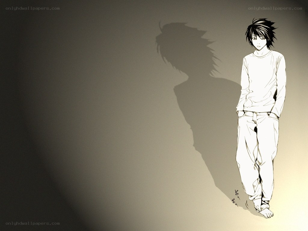L Lawliet standing in shadow