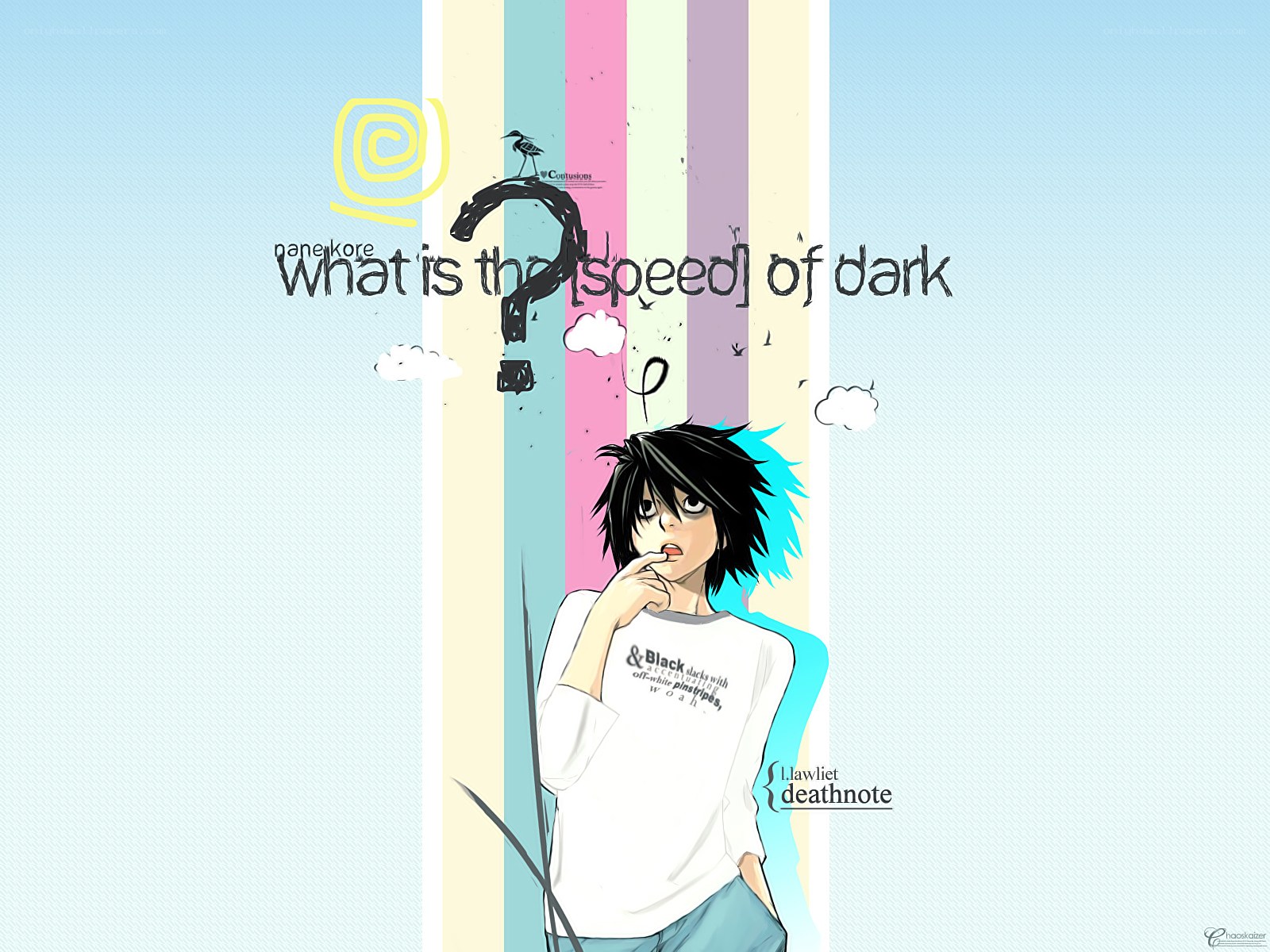 L Lawliet thinking about dark