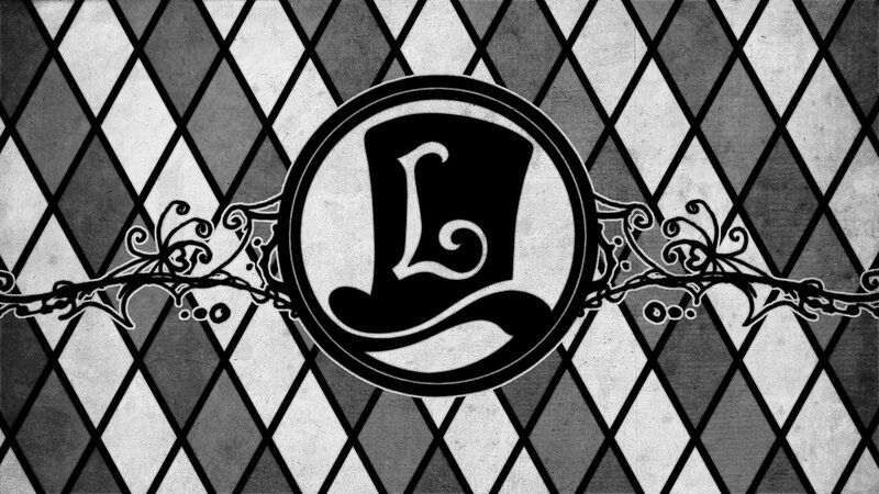 L logo on diamond pattern
