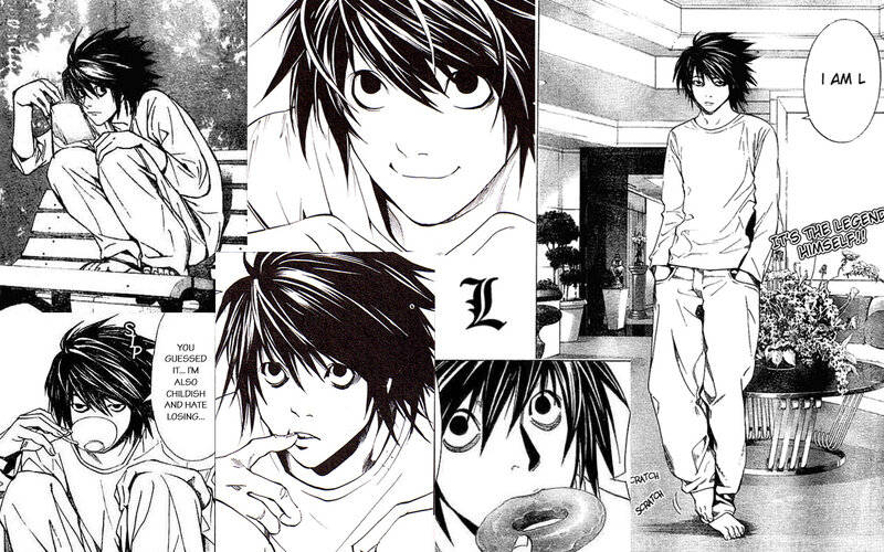 L's character collage
