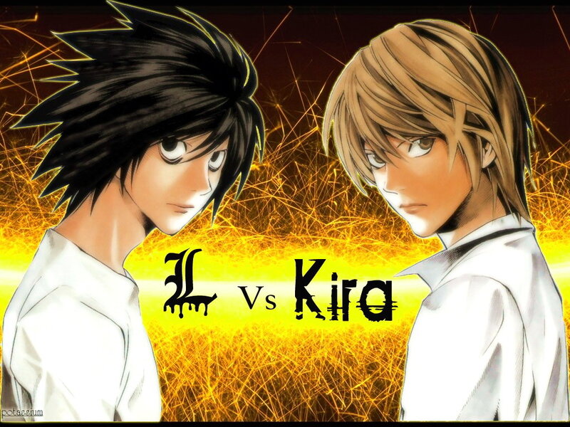 L vs Kira battle scene