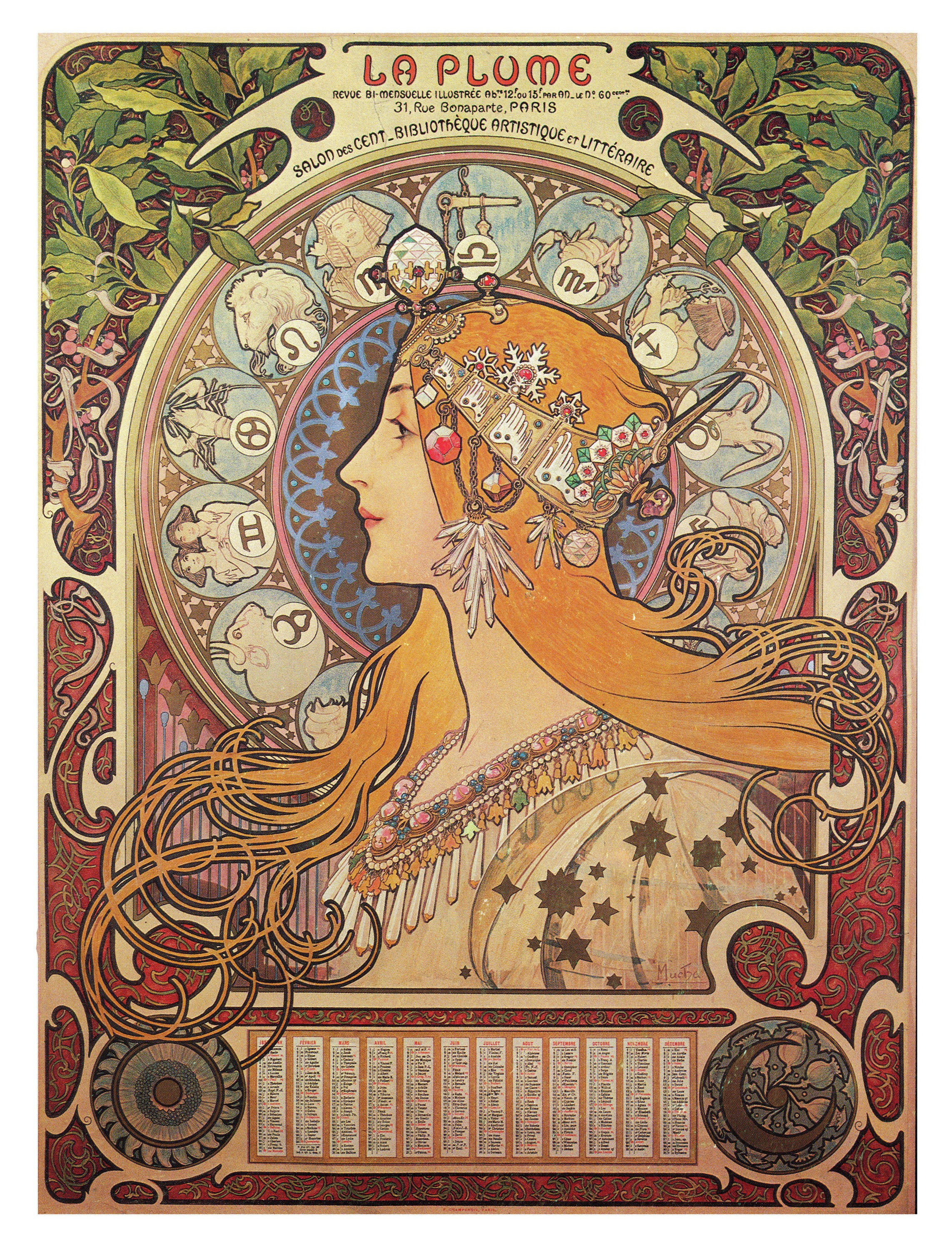 La Plume calendar illustration