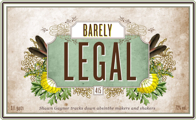 Label with Floral Design