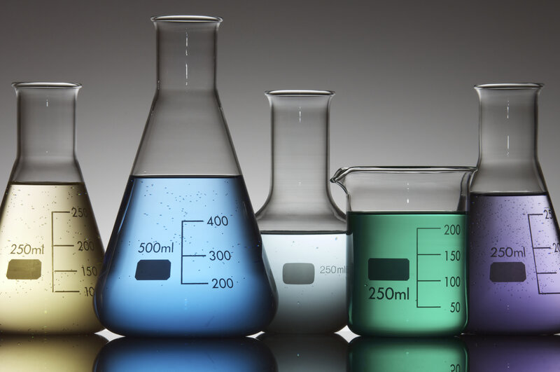Laboratory Glassware — Blue