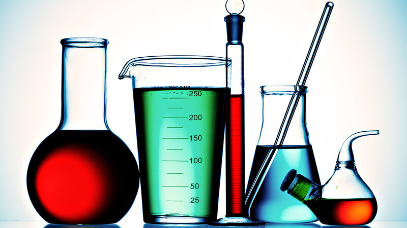 Laboratory Glassware — Red