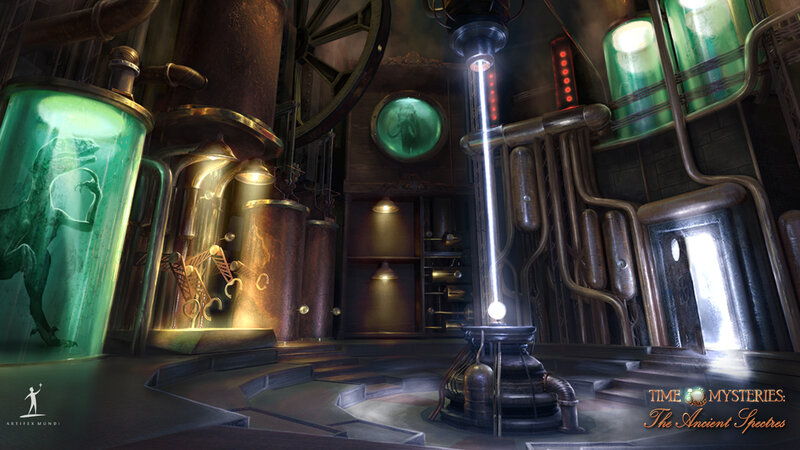 Laboratory with Green Vials